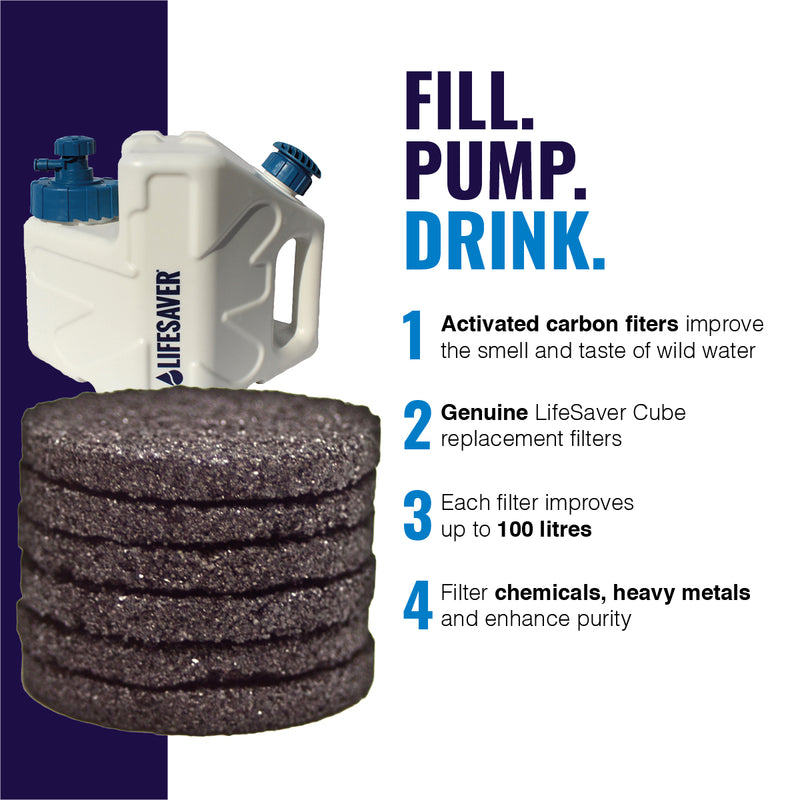 Carregar imagem no visualizador da galeria, Filtros de carvão ativado LifeSaver Cube (pacote com 6)