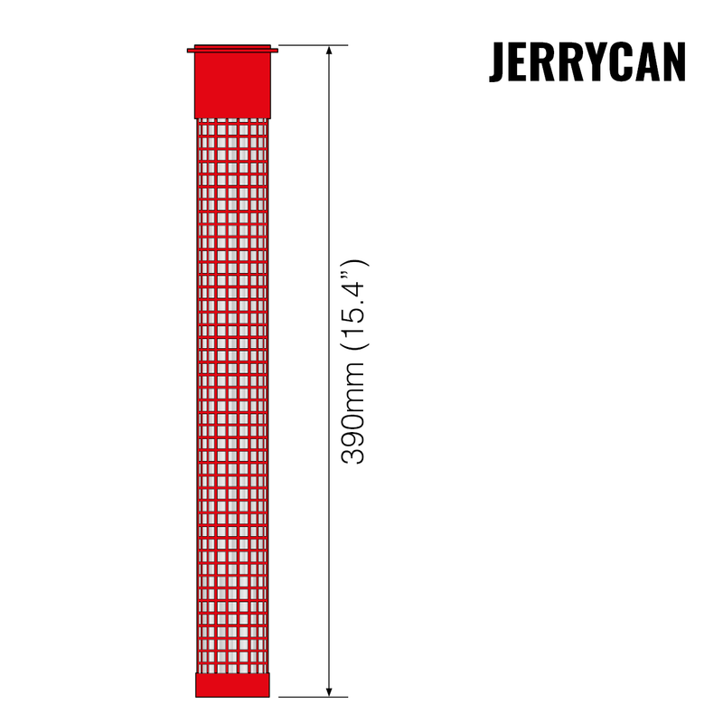 Carregar imagem no visualizador da galeria, Graphic showing the dimensions of a Jerrycan Filter Cartridge