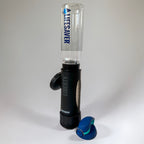 A LifeSaver Nalgene bottle shown with a LifeSaver Liberty