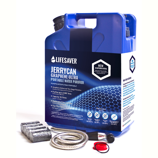 LifeSaver Jerrycan Graphene: Pacote de preparação para emergências familiares Ultra